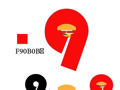 burger 9 9 branding burger cartoon fastfoods graphic design logo