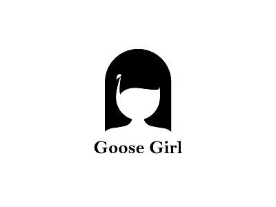 Goose Gril Logo black branding design design logo graphic design gril gril logo icon illustration logo vector white