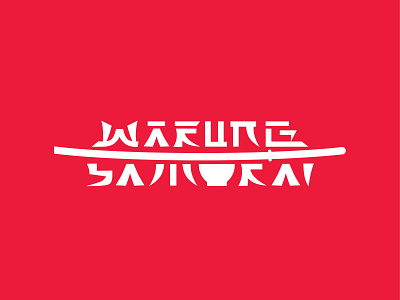 Restaurant Logo "WARUNG SAMURAI" branding design design logo graphic design icon japan logo red restaurant logo vector
