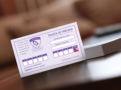 Loyalty card design branding card design flyer design loyalty card print purple spanish violet