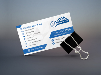 Business card design blue business card business card design business card mockup logo design print print design spanish