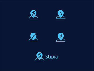 Logo Design — Stipia branding design location location logo logo logo design map logo stipia wip