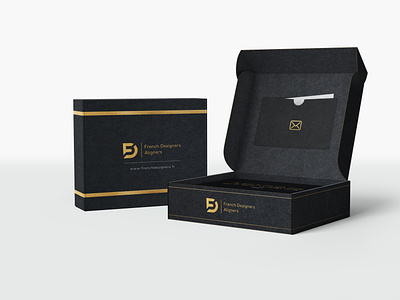 Dark Gold Box Package Design black box design boxing branding dark dark box dark package gold package package design package mockup packaging