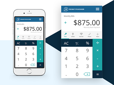 Daily UI Challenge - Day 04: Calculator budgeting calculator daily ui design finances mobile design money payments ui design