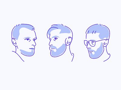 Design team portraits boys branding creatives designer face illustration men minimalism portrait team vector web