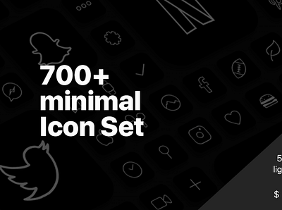 Minimal light App Icon Bundle app bundle free icon light minimal set