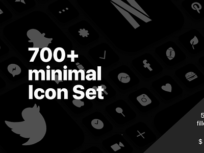 Minimal filled Icon Bundle