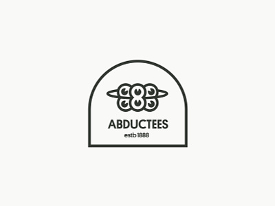 Abductees mono 888 abductees alien badge brandidentity branding logo mono numbers strange logo
