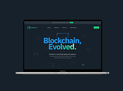 ClearBlox Blockchain Application Service Website UI/UX Project branding design graphic design ui ux