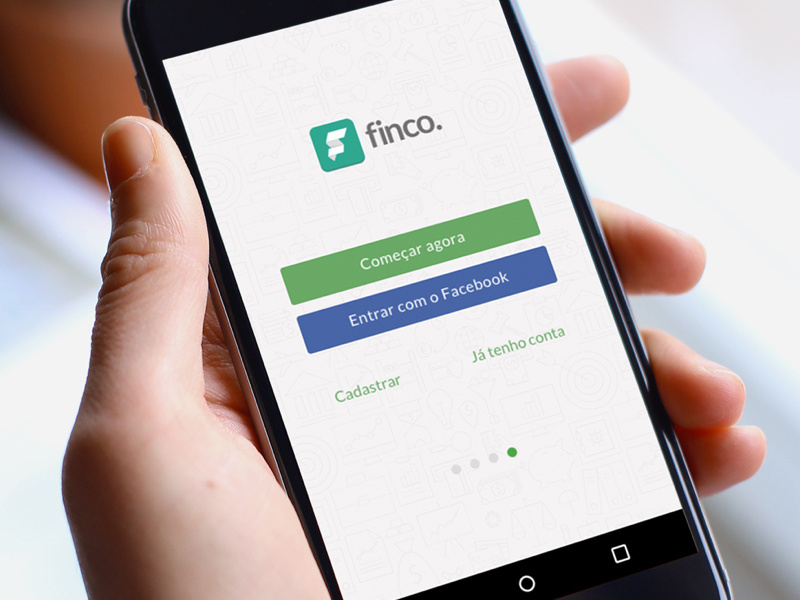 Start login for financial control app mobile android control financial app onboarding signin signup facebook login start
