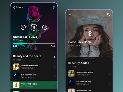 Music App Design app design figma mobile design music app product design ui user interface