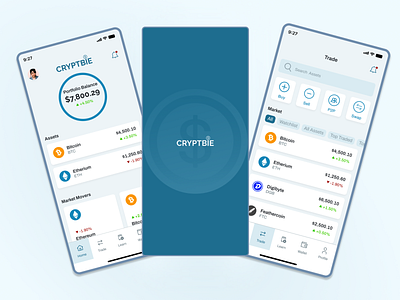 Cryptbie Cryptocurrency App app design bitcoin cryptoapp cryptocurrency design mobile design product design trade ui user interface userexperience