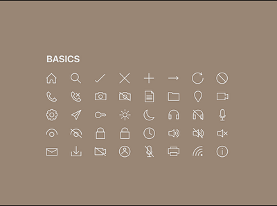 Basic icon pack adobe app brand branding clean dailyui design figma flat graphic design icon icons illustration illustrator logo minimal typography ui vector web