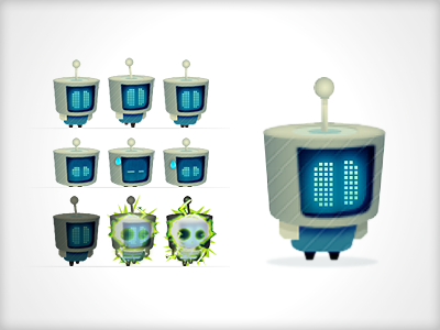 Robot Sprite Design animation character design game design illustration robot sprite sprite design video game