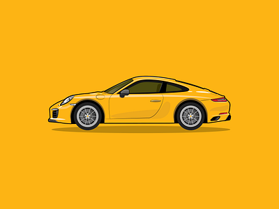 Porsche Carrera 911 design digitalart draw graphic design illustration porsche retro