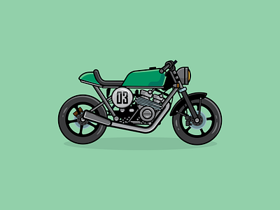 Motorbike design digitalart draw graphic design illustration motorbike retro