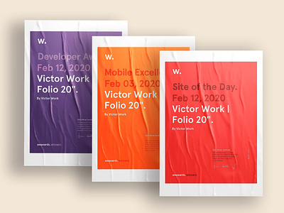 Folio VW20" - Certificates Awards design portfolio web website