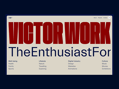 VICTOR WORK® animation typography ui uidesign ux web website