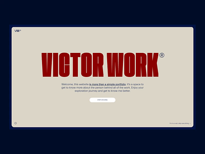 Intro | VICTOR WORK® animation typography ui uidesign ux web website