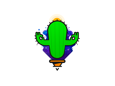 Cactus cactus illustration peace plant sky space