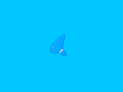 Ocarina blue graphic icon link ocarina simple vector zelda
