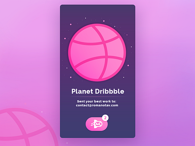 Invitations for the planet Dribbble app dribbble invitation invite ui