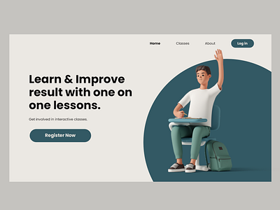 Simple Landing Page design graphic design illustration