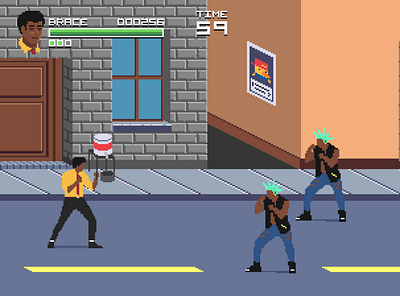 Streets Of Brace 2d kidando pixelart streets of rage