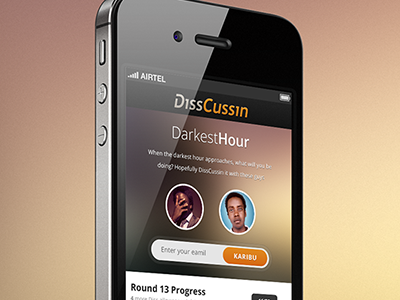 DissCussin App app iphone mobile ui