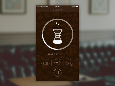 Bloom App Concept app chemex coffee sketch ui
