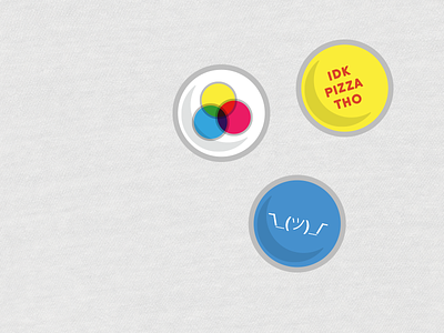 Design Pins cymk illustration pins pizza shrug vector ¯ (ツ) ¯