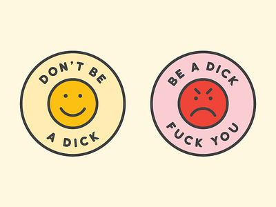 Don't Be a Dick illustration sticker vector