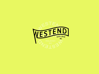Westend development flag identity mixed use raleigh typogaphy wordmark