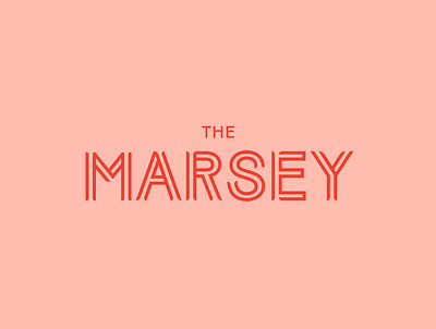 The Marsey apartments development identity lockup typography urban wordmark