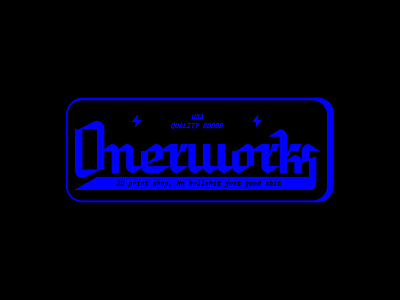 Onerworks 3D Print Mark 3d printing custom type identity lockup printing raleigh rgb typography wordmark