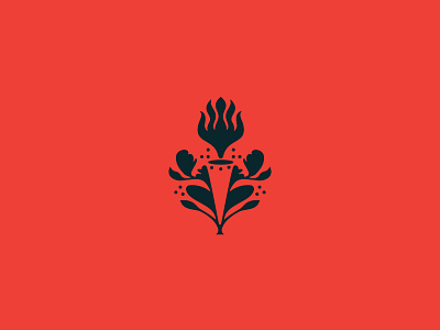 Torch Mark branding fire flora logo negative space raleigh restaurant restaurant branding torch