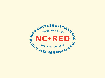 NC•RED branding branding and identity charlotte food fried chicken graphic design logo restaurant seafood