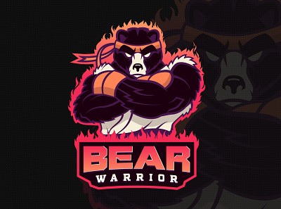 Bear Warrior E-Sport Logo bear branding e sports fighter gaming illustraion logo sport warrior