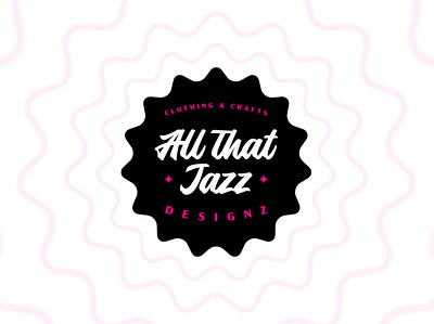 All That Jazz Logo badge branding crafts custom design icon logo typography vector