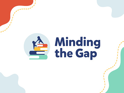 Minding The Gap Logo branding character custom design education icon illustration kids logo playful typography vector