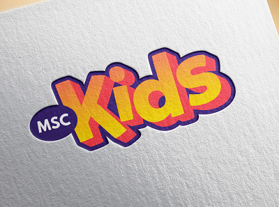 MSC Kids Logo branding children colorful custom design fun illustration kids logo playful typography vector