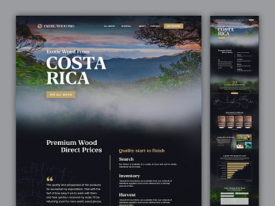 Exotic Wood Pro Landing Page Design branding design export landing page layout website website design wood