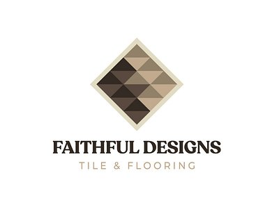 FaithFul Designs Tile Logo branding business company custom design faith flooring icon logo tile triangle vector