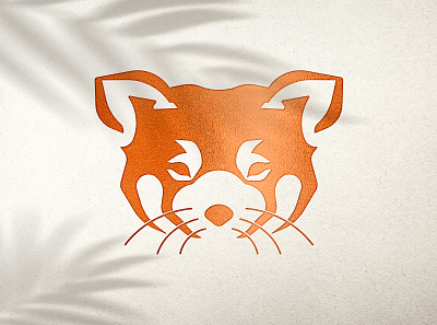 Red Panda Logo animal branding character custom design logo mascot panda red vector