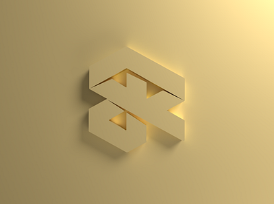 Gold BR Logo 3d branding custom design gold graphic design logo vector
