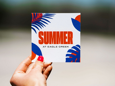 Summer Card Design card church custom design events foral graphic design invite summer tropical typography