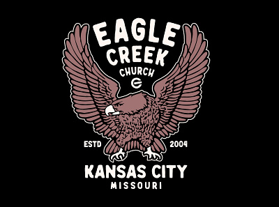 Eagle Creek Shirt Logo branding creek custom design eagle graphic design logo old school shirt vector