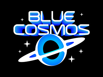 Blue Cosmos Team Logo black hole branding cosmos custom design galaxy graphic design logo planet space team vector