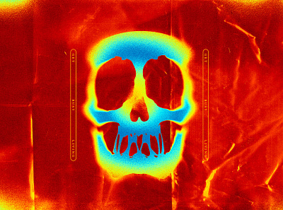 Get Busy Living bones custom death design for sale graphic design heatmap life living logo skull vector