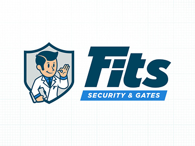 Fits Security Logo character design logo security shield